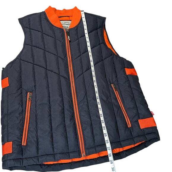 Levis Men's Quilted Utility Puffer Vest With Contrast Detailing 100% Nylon XL - Picture 12 of 14